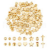  80Pcs 8 Styles Rack Plating Brass Beads KK-PH0006-72-1