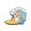 Dog Surfing Enamel Pin JEWB-I015-21GU-1