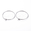 316 Surgical Stainless Steel Hoop Earring Findings STAS-J025-01C-P-2