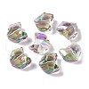 100Pcs Electroplate Glass Beads EGLA-P060-01B-HR02-1