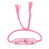 Friendship Flamingo Loom Pattern Seed Beads Bracelets for Women BJEW-Z013-30-2