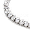 Brass Pave Clear Cubic Zirconia Horse Eye Link Bracelets BJEW-YWC0002-03A-P-2