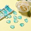 Autumn Theme Two-Tone Transparent Glass Charms GLAA-YW0001-53B-6