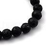 Men's Natural Lava Rock Stretch Beaded Bracelets BJEW-JB05429-02-3