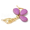 Handmade Electroplated Synthetic Non-magnetic Hematite & Glass Big Pendants PALLOY-JF02960-4