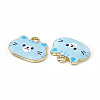 Painted Alloy Pendants PALLOY-P288-02G-08-2