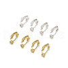 Brass Clip-on Earring Converters Findings KK-TA0007-21-2