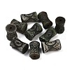 Tibetan Agate 3-Eye Beads G-U029-A01-1