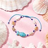 Glass Seed Beaded Braided Bead Bracelets BJEW-MZ00172-01-1