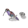 Woodpecker Platinum Zinc Alloy Enamel Pin JEWB-D068-02P-02-3