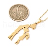 304 Stainless Steel Mom and Daughter Pendant Necklaces for Mother's Day Gift NJEW-JN05193-02-3