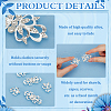 4Pcs Zinc Alloy Rhinestone Snap Lock Clasps FIND-FG0003-45B-4