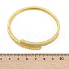 Brass Micro Pave Clear Cubic Zirconia Hinged Bangles for Women BJEW-S168-04G-4