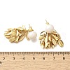 Brass Leaf Stud Earrings EJEW-A121-11G-2