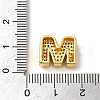 Brass Micro Pave Clear Cubic Zirconia Charms ZIRC-C009-01G-M-3