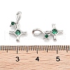 Brass with Cubic Zirconia Pendants KK-P271-34P-3