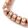 Electroplated Natural Lava Rock Beads Strands G-L606-C02-01E-2