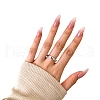 Rhodium Plated 925 Sterling Silver Micro Pave Cubic Zirconia Finger Rings for Women RJEW-K253-11P-3
