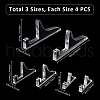 AHADERMAKER 12Pcs 3 Styles Desktop Transparent Acrylic Display Holder for Photo Frame ODIS-GA0001-57-2