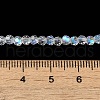 Electroplate Transparent Glass Beads Strands EGLA-A035-T3mm-L19-4