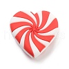 Heart Food Grade Eco-Friendly Silicone Focal Beads SIL-K004-09A-1