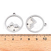 Anti-Tarnish 201 Stainless Steel Pave Epoxy Pendants STAS-R002-03P-3