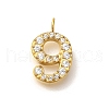Ion Plating(IP) 304 Stainless Steel Micro Pave Cubic Zirconia Pendants STAS-H228-01G-09-1
