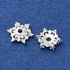 S925 Sterling Silver Cubic Zirconia Bead Caps STER-A047-06S-2