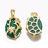 Synthetic Malachite Pendants G-L512-F21-2