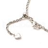 2mm Rack Plating Brass Rope Chain Adjustable Slider Necklaces for Women Men MAK-L044-06P-2