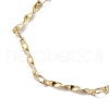 Ion Plating(IP) 304 Stainless Steel Twist Bar Link Chain Bracelets BJEW-K226-09G-2
