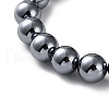 Natural Terahertz Stone Braided Beaded Bracelets for Men Women BJEW-G728-01-2