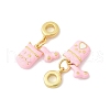 Brass Enamel European Dangle Charms KK-FZC0001-02B-G-2