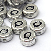 Plated Acrylic Horizontal Hole Letter Beads PACR-Q099-03Q-1