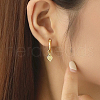 S925 Sterling Silver Rhombus Hoop Earrings ZM7245-5