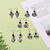 Natural Lava Rock Dangle Earrings for Women EJEW-JE05146-2