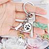 WEWAYSMILE 2 pcs Dog Keychain Car Keychain Pet Pendant Key-Ring Lovely Dog Key-ring Portable Metal Keychain Gift for Pet Lover Birthday Puppy Theme Party Supplies (Jack Dog) JX796A-4