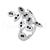 304 Stainless Steel Open Cuff Ring for Women RJEW-F166-12P-01-1