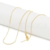 0.5mm Rack Plating Brass Box Chain Adjustable Slider Necklaces for Women Men MAK-L044-52G-2