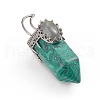 Synthetic Malachite Pointed Big Pendants G-I275-01B-2