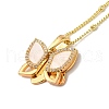 Brass Micro Pave Clear Cubic Zirconia Pendants Necklaces NJEW-K269-02C-G-1