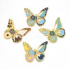 Rack Plating Alloy Enamel Big Pendants ENAM-N056-396-G-1