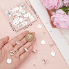 Beebeecraft 50Pcs Flat Round 304 Stainless Steel Stud Earring Settings STAS-BBC0005-84D-3