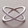 Simple Style Brass Cubic Zirconia Finger Rings FS-WG32029-10-1