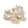 Brass Micro Pave Cubic Zirconia Charms KK-G491-28G-01-2