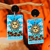 Cool Tower Halloween Print Double-sided Acrylic Dangle Stud Earrings MP9390-2-1