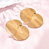 Flat Round 304 Stainless Steel Stud Earrings EJEW-F357-04G-4