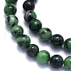 Natural Ruby in Zoisite Beads Strands G-K310-C10-8mm-3