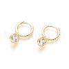 925 Sterling Silver Hoop Earrings STER-G031-08G-1