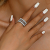 Elegant Vintage Style Brass Wide Hollow Flower Band Ring for Women's Daily Wear OD6362-4-1